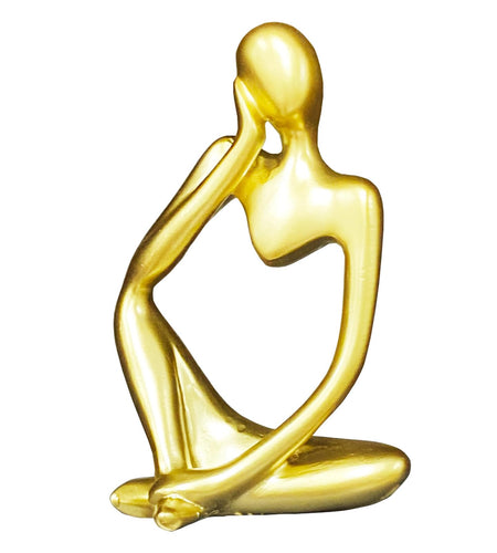 Lgmamob Thinker Gold Resin Decor Statue Small Sculpture Art Deco Figurine
