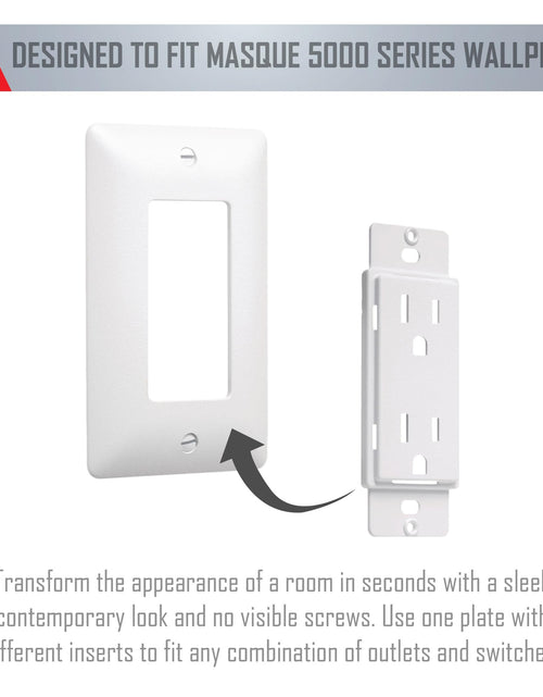 Load image into Gallery viewer, TayMac AD20W Paintable Duplex Adapter Plate White Plastic
