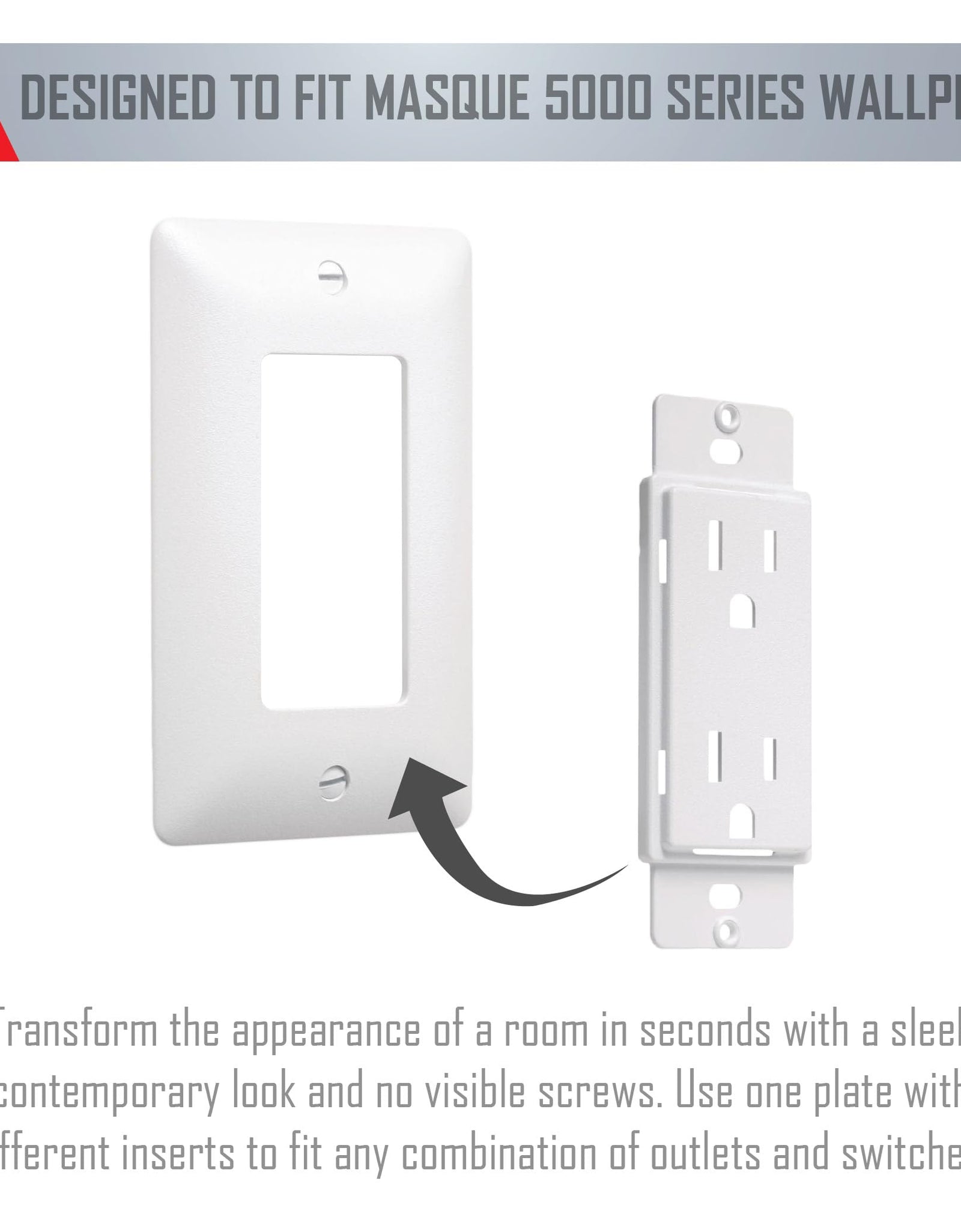 TayMac AD20W Paintable Duplex Adapter Plate White Plastic