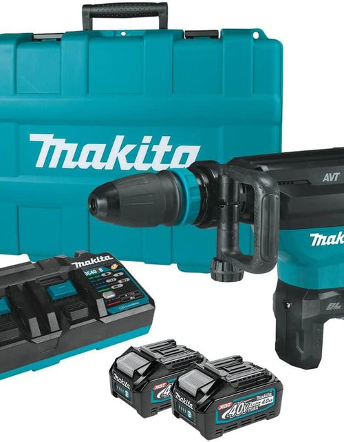 Load image into Gallery viewer, Makita GMH02PM 80V max (40V max X2) XGT® Brushless 28 lb. SDS-MAX AVT® Demolition Hammer Kit, AWS® Capable (4.0Ah)
