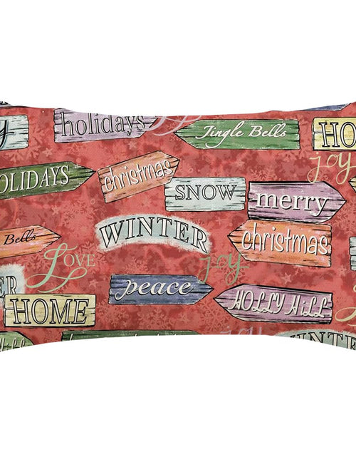 Load image into Gallery viewer, RABUSOFA Christmas Pillow Cover Red Lumbar Cushion 12x20 Inch Pack of 1
