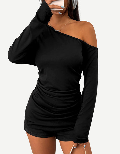 Load image into Gallery viewer, SOFIA'S CHOICE Women's Off Shoulder Long Sleeve Top Black Size S
