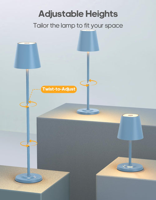 Load image into Gallery viewer, GOODEA Cordless Table Lamp 6000mAh Rechargeable 3 Color Dimmable White
