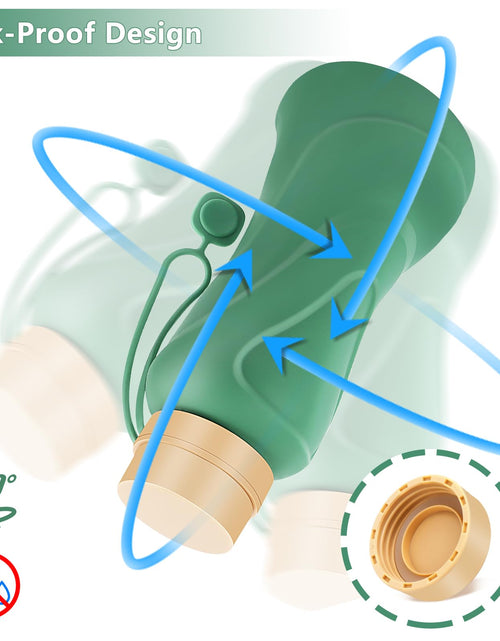 Load image into Gallery viewer, NAVTUE Collapsible Silicone Water Bottle 650ml Leak Proof Reusable Green
