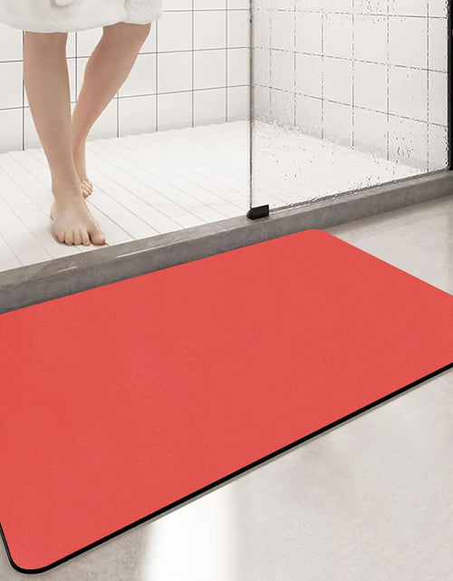 Load image into Gallery viewer, PROOVEELLY Diatomaceous Earth Bath Mat Non Slip Quick Dry Red 15.7x35.4
