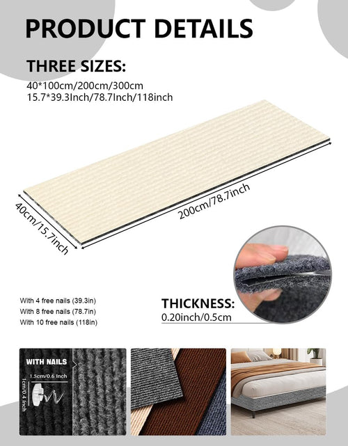 Load image into Gallery viewer, SEPAZON Anti Cat Scratch Couch Protector Adhesive Pad Offwhite 78.7x15.8In
