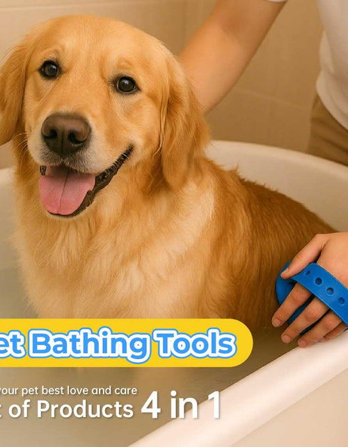 Load image into Gallery viewer, Yutaohui 4-in-1 Pet Bath Brush Kit with Comb Clipper for Dogs Cats
