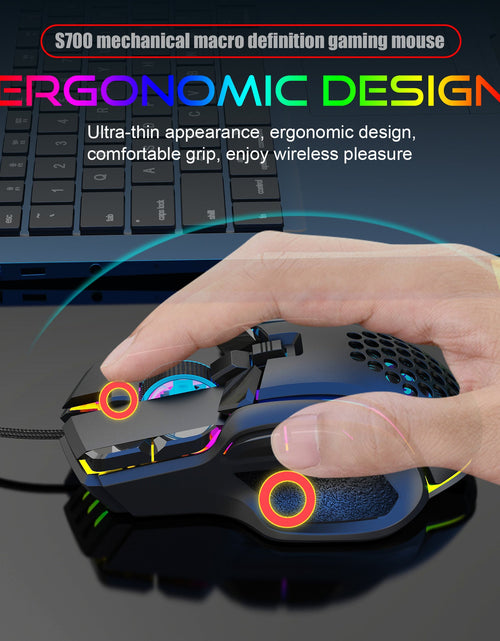 Load image into Gallery viewer, Gaming gaming mouse macro programming cool RGB lighting 12800 DPI adjustable mechanical mouse
