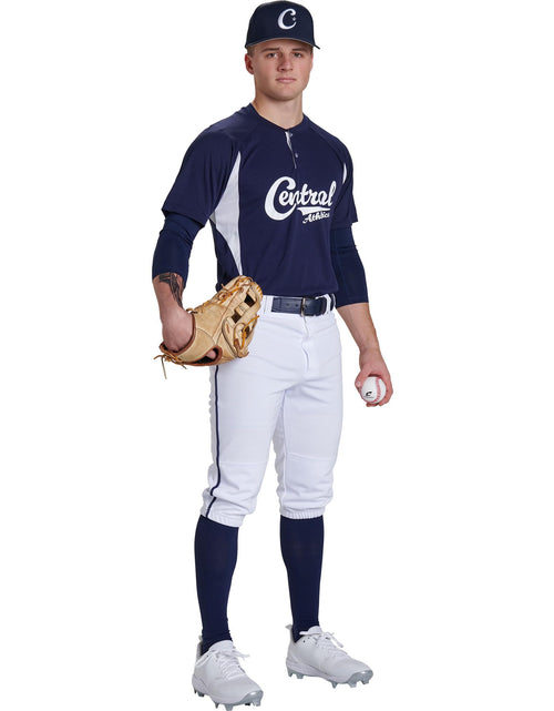 Load image into Gallery viewer, Champro Triple Crown 2.0 Baseball Knickers with Braid Grey Scarlet Size XL
