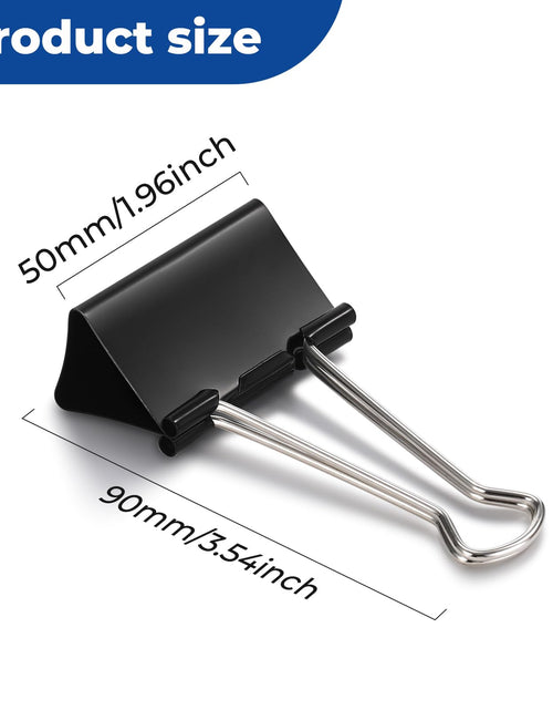 Load image into Gallery viewer, Eclirgan Large 1.9-Inch Heavy-Duty Black Binder Clips 48-Pack
