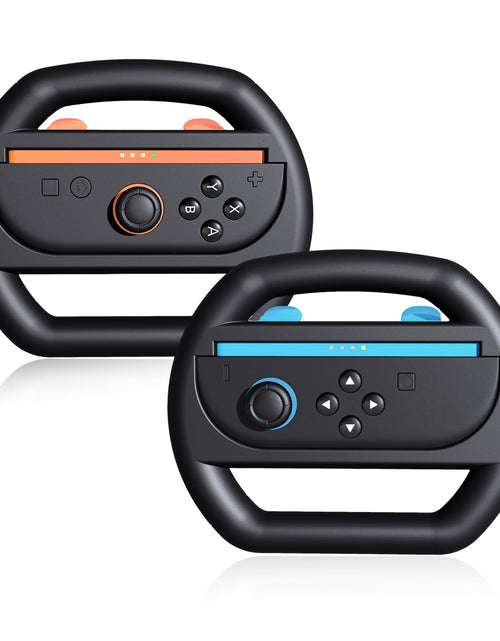 Load image into Gallery viewer, KUNSLUCK 2 Pack Steering Wheels for Nintendo Switch 2 Joy-Con Black
