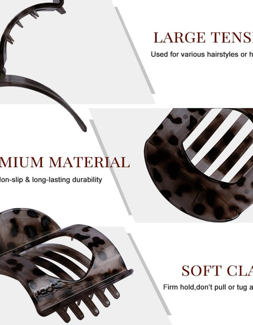 Load image into Gallery viewer, 6 Pcs Flat Hair Clips Women Large Claw Clips Strong Hold No Slip Barrettes
