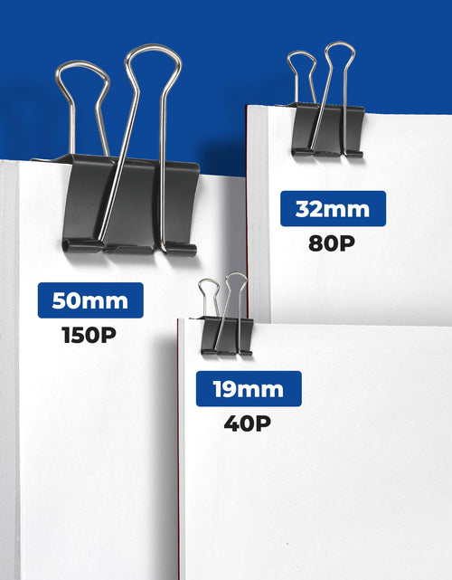 Load image into Gallery viewer, Eclirgan Large 1.9-Inch Heavy-Duty Black Binder Clips 48-Pack
