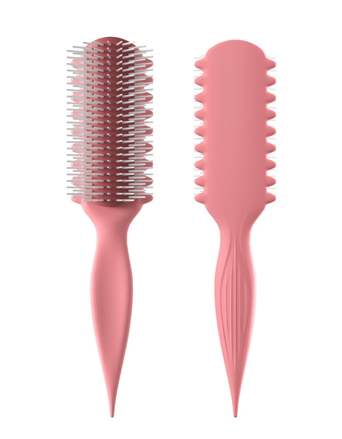 Load image into Gallery viewer, AM 8:00 Curly Hairbrush Curl Defining Voluming Styling Tool Pink
