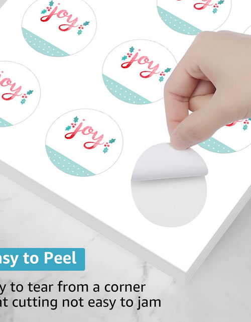 Load image into Gallery viewer, MaxGear 2" Round Sticker Labels Matte White 360 Pcs 30 Sheets Inkjet Laser
