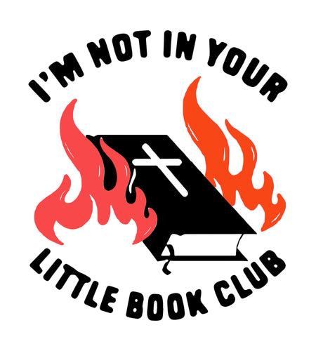 ALL I NEED IS ICED COFFEE I'm Not in Your Little Book Club Sticker 3pcs 3in