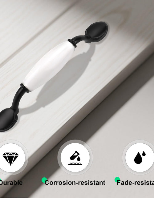 Load image into Gallery viewer, EZRENOVA 10 Pack Matte Black Cabinet Pulls 96mm Zinc Alloy Modern Style
