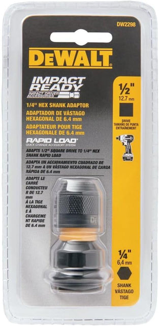 Load image into Gallery viewer, DeWalt DW2298 G Adaptor 1/2" Sq To 1/4" Hex Rapid Load
