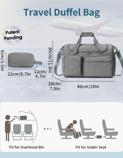 Load image into Gallery viewer, sportsnew Travel Duffel Bag 27L Gym Shoe Compartment Grey Medium Size
