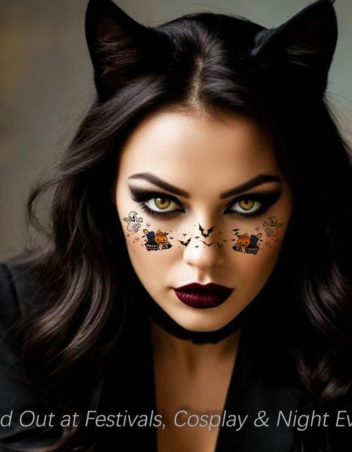 Load image into Gallery viewer, Cardiyar Glitter Freckles 24PCS Waterproof Gold Temporary Face Tattoos
