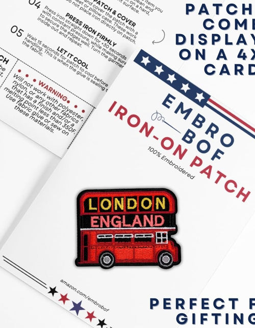 Load image into Gallery viewer, EMBRO BOF London Double-Decker Bus Patch 2.25in Iron On Embroidered
