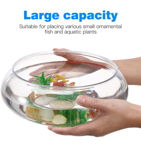 BESPORTBLE Transparent Desktop Aquarium Tank 9.52x9.52x3.93in 2800ml Plastic
