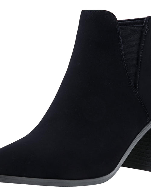 Load image into Gallery viewer, Vepose Women's Ankle Booties Pointed Toe Block Heel Blacknubuck Size 10
