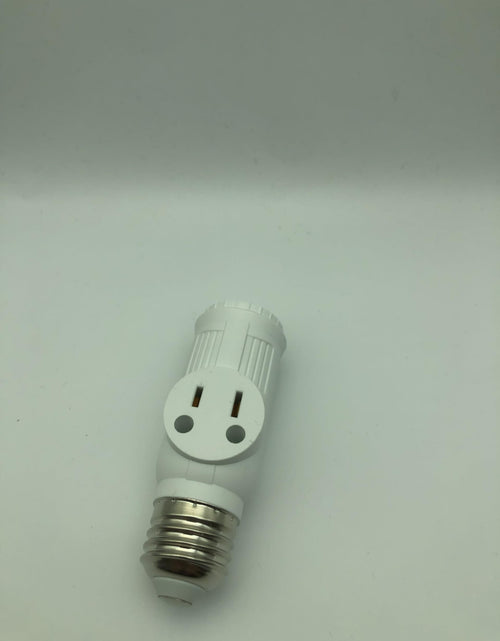Load image into Gallery viewer, Figame E26/E27 3 Prong Light Bulb Socket Adapter Polarized White 2 Pack
