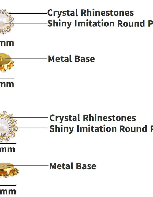 Load image into Gallery viewer, TKDUJH 100pcs Crystal Gem Sew On Rhinestone Pearl White 12mm 14mm Flower
