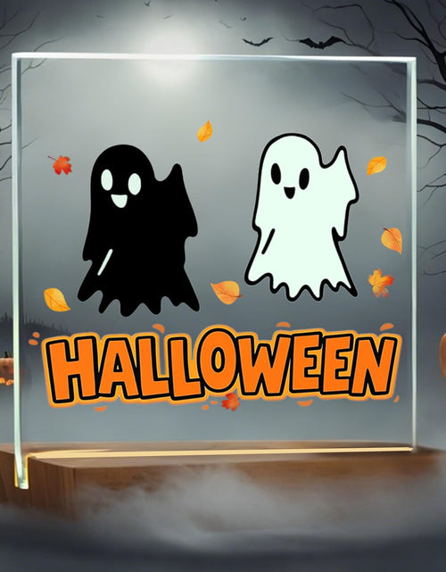 Load image into Gallery viewer, YouerCrystal Halloween Sign Colorful Glass Ghost Decor 3.94 Inch
