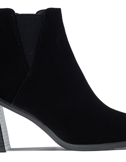 Load image into Gallery viewer, Vepose Women's Ankle Booties Pointed Toe Block Heel Blacknubuck Size 10
