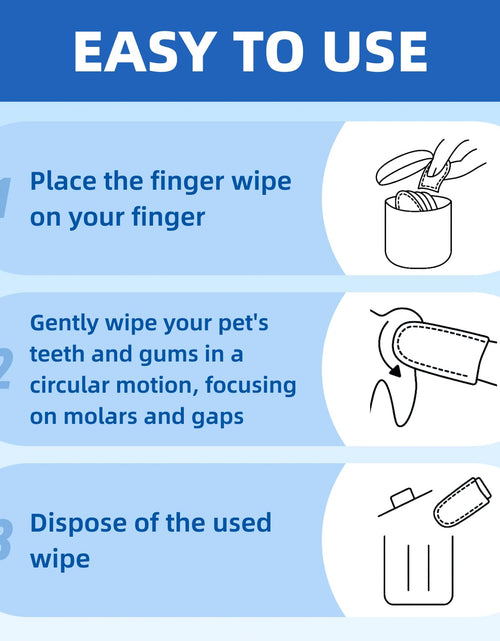 Load image into Gallery viewer, Opdent Dog Teeth Cleaning Wipes No-Rinse Dental Finger Wipes 50 pcs Unscented
