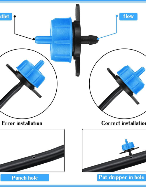Load image into Gallery viewer, Nyassa 50Pcs Drip Irrigation Emitters 4/7 Inch 4 GPH Pressure Compensated
