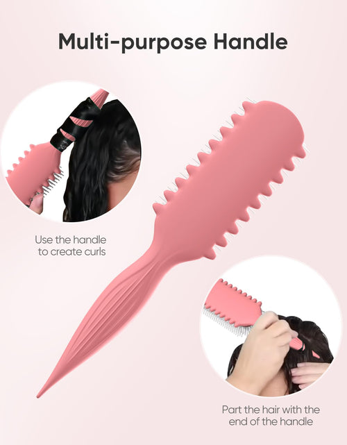 Load image into Gallery viewer, AM 8:00 Curly Hairbrush Curl Defining Voluming Styling Tool Pink
