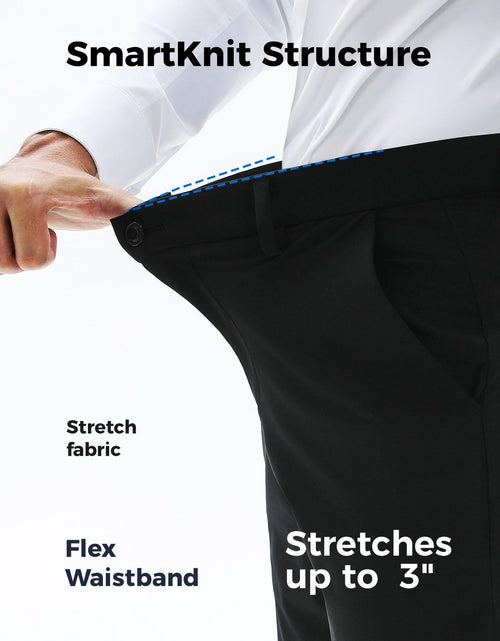 Load image into Gallery viewer, Fliwos Mens Stretch Dress Pants Flat Front Blue Size 29W x 31L
