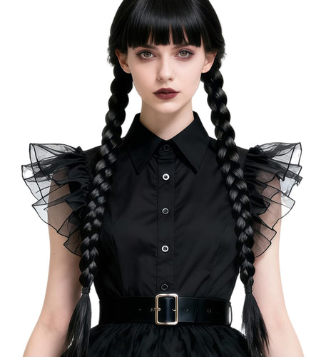 Ccfurwo Braided Black Wig Gothic Costume Women Cute Soft Black CC050BK
