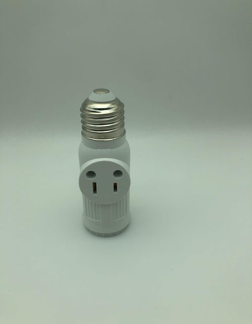 Load image into Gallery viewer, Figame E26/E27 3 Prong Light Bulb Socket Adapter Polarized White 2 Pack
