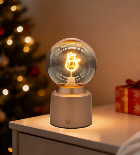 ytydo Cordless LED Table Lamp Snowman Rechargeable Small Christmas Decor