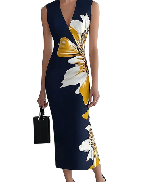 Load image into Gallery viewer, HVT Women's 2025 Summer Halter Neck Floral Print Maxi Dress XXL
