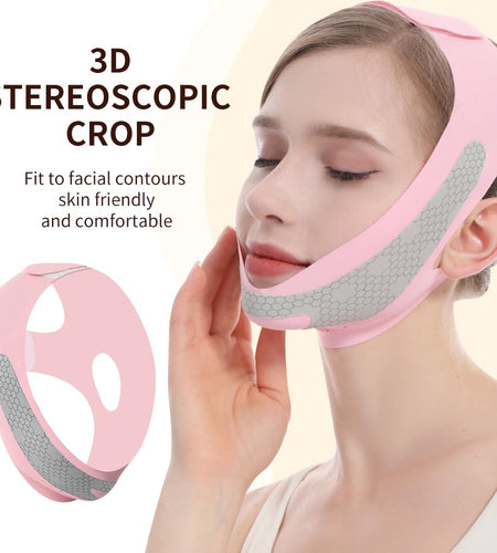 CGYISOL Graphene V Line Lifting Mask Adjustable Double Chin Reducer Pink