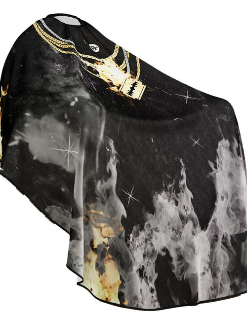 Load image into Gallery viewer, BM BARBER MOOD Professional Barber Cape Adjustable Neck Closure Gold Chain XL
