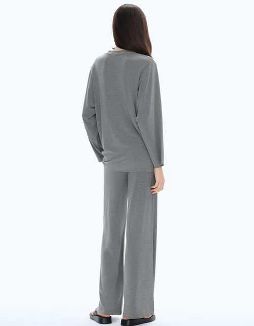 Load image into Gallery viewer, C202 Women's 2-Piece Lounge Set Crewneck Sweatsuit Lava Size L
