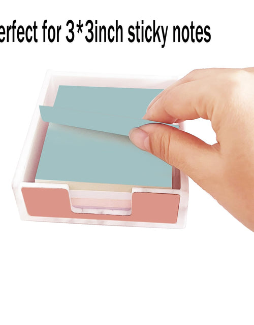 Load image into Gallery viewer, Supfoxer Marble White Metal Sticky Notes Holder for 3x3 Adhesive Notepads
