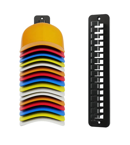 Generic Wall Mounted Hat Rack 2 Pack Adhesive Screw Mount Multilayer Cap Holder