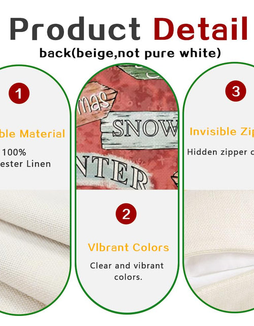 Load image into Gallery viewer, RABUSOFA Christmas Pillow Cover Red Lumbar Cushion 12x20 Inch Pack of 1
