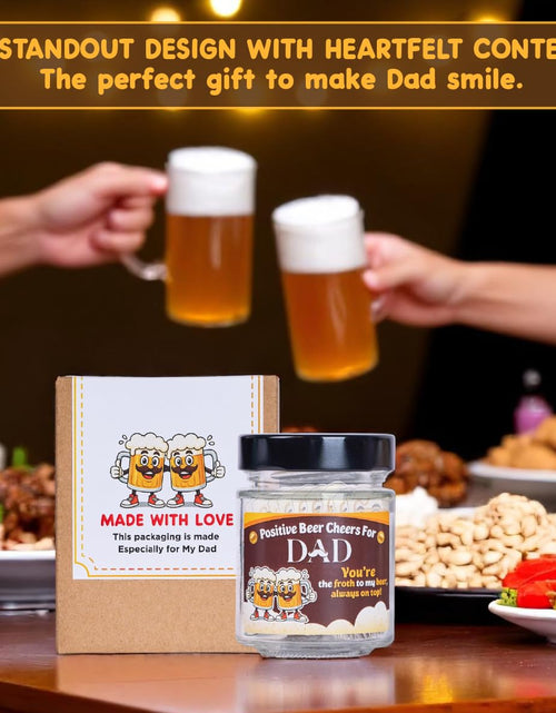 Load image into Gallery viewer, SOLMAY Funny Beer Cheers Gift Jar with 60 Uplifting Messages for Dad 0.5
