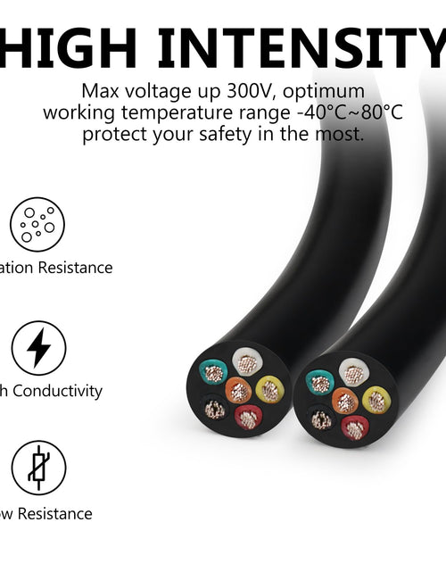 Load image into Gallery viewer, LEDLampsWorld 20 Gauge 7 Conductor Electrical Wire 32.8FT PVC Thermostat Wire
