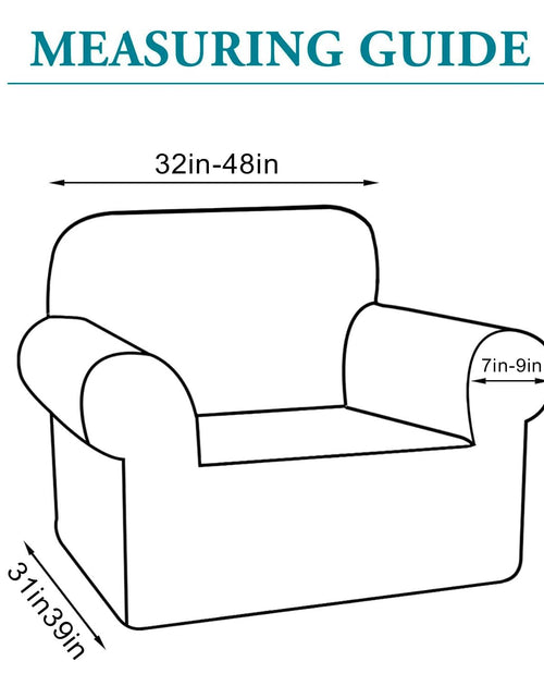Load image into Gallery viewer, Flamingo P High Stretch Sofa Slipcover Armchair Cover Dusty Blue Size Small
