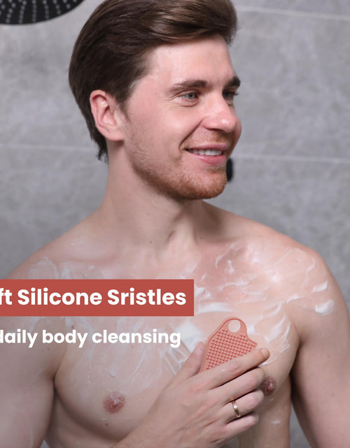 Load image into Gallery viewer, iTokGok Silicone Body Scrubber Silver-Infused Dual-Sided 3-in-1 Pink
