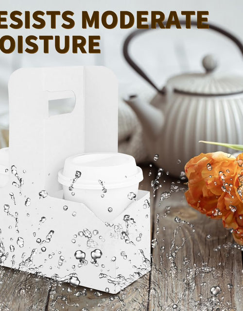 Load image into Gallery viewer, Bodaon 2 Cup Drink Carrier with Handle, 15 Pcs Kraft Paper Disposable
